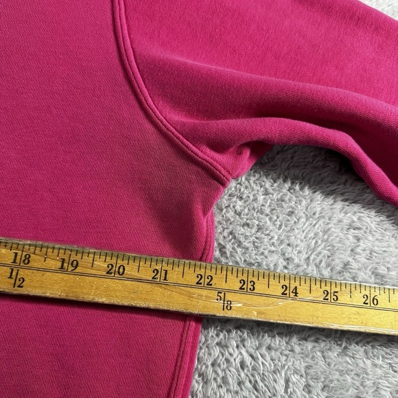 Nike Hoodie Womens Medium Pink 1/4 Zip Pull Over Hood Essential Club Fleece - Picture 3 of 8